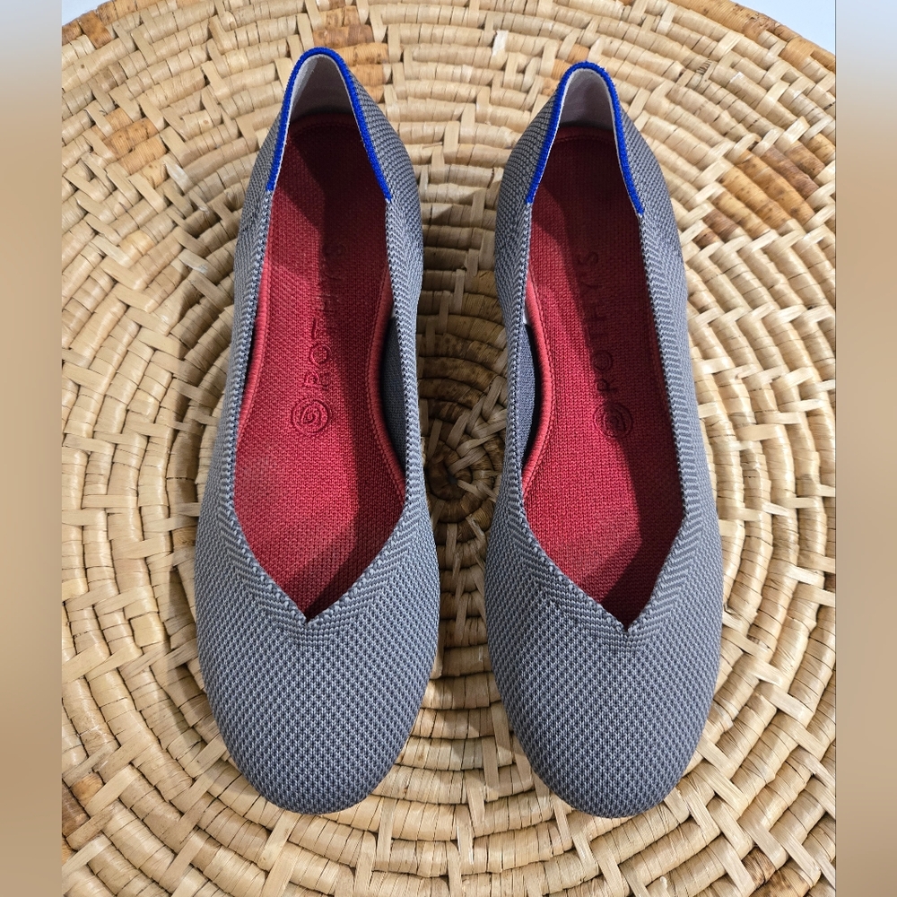 Rothy's The Flat Gray Houndstooth Ballet Flats 9
